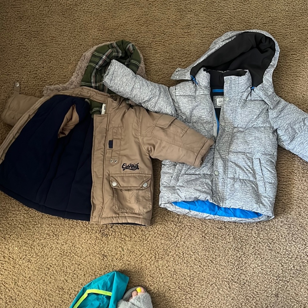 2 puffer jackets